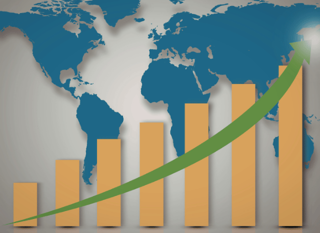 World map with global trends
