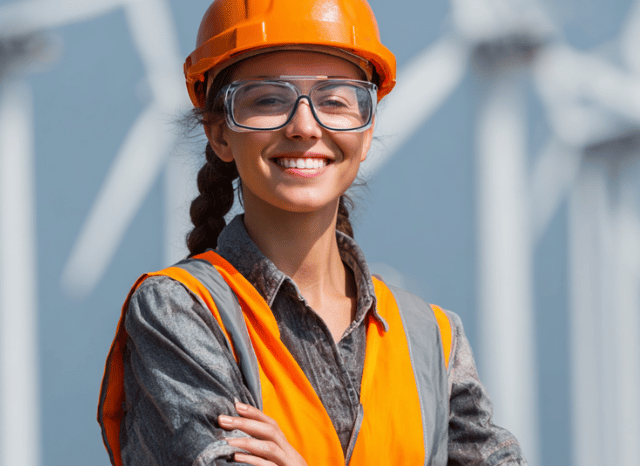 Female worker representing workforce participation in energy sectors discussed at Davos WEF