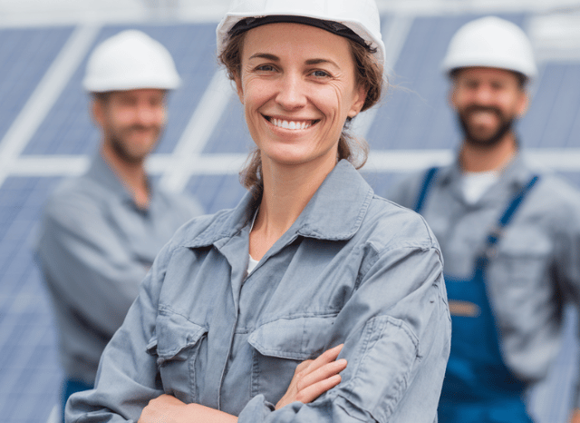 Workers involved in solar energy projects linked to Davos WEF