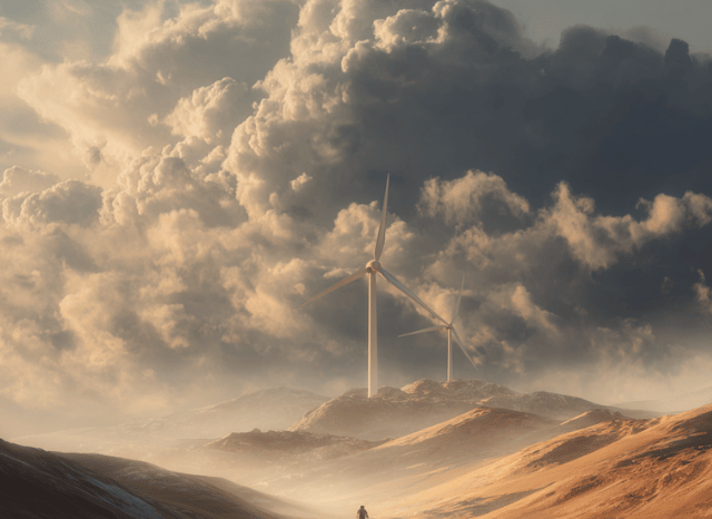 Wind turbines representing renewable energy and EU-Mercosur context