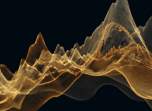 Abstract gold visual used for economic context