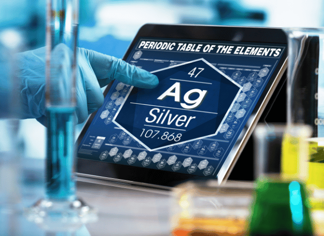 Laboratory environment related to silver research and analysis