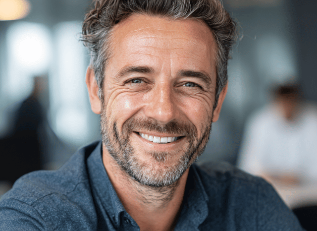 Professional portrait related to technology and financial analysis