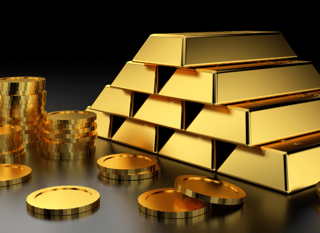 Coins and digital assets related to gold, Bitcoin and Tesla