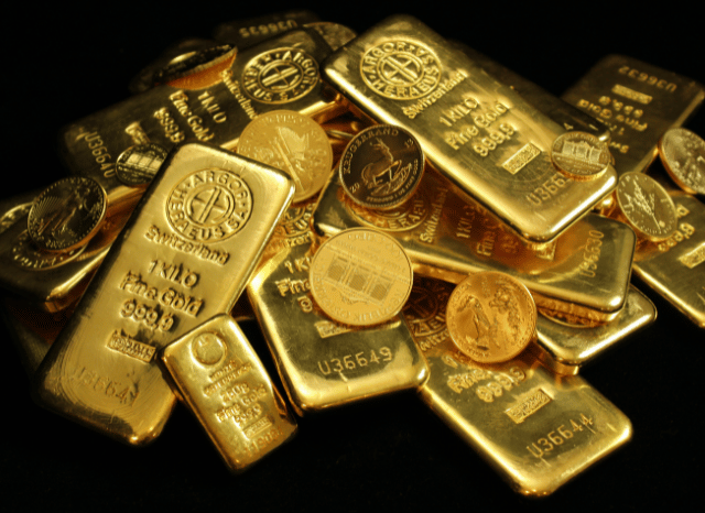 Gold coins and bars representing price trends in Vietnam