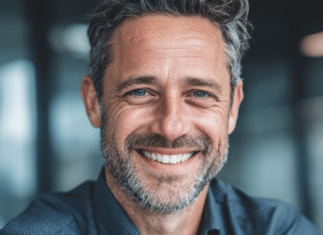 Smiling professional portrait related to gold and silver analysis