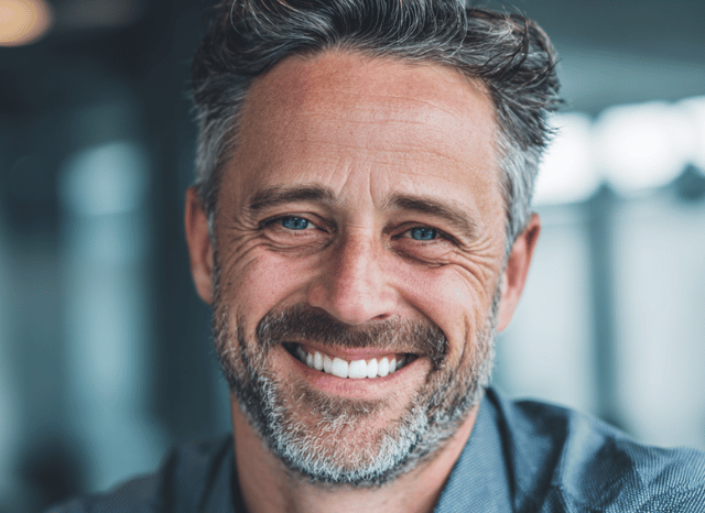 Smiling professional portrait related to gold and silver analysis