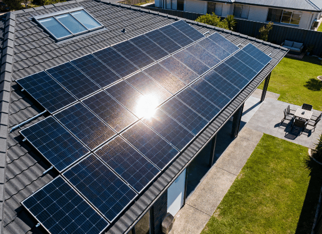 Solar panels representing industrial demand for silver