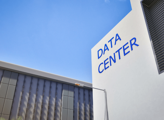 A panoramic view of a data center