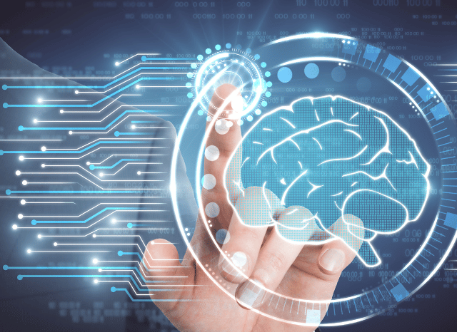 Artificial intelligence brain concept representing AI-driven logistics and finance