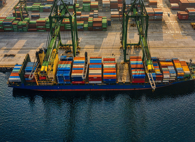 Container ships illustrating international logistics and maritime trade