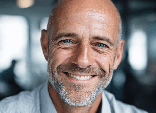 Close-up portrait symbolizing market attention on Novo Nordisk