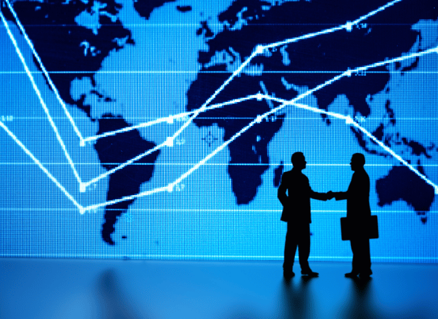 World map and global AI development