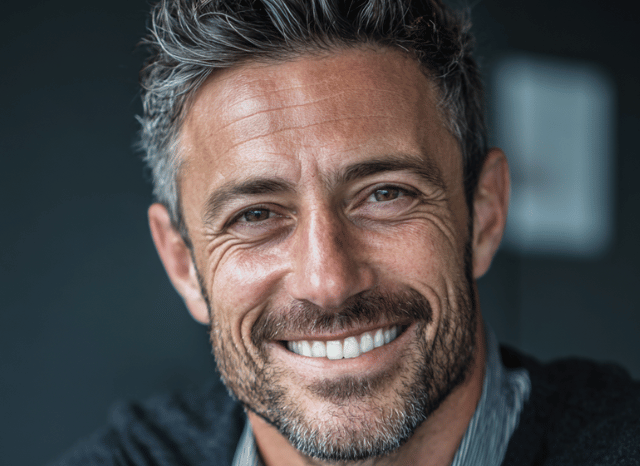 A man smiles with confidence