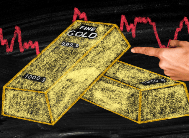 Artistic representation of Bitcoin and precious metals