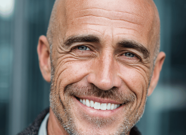 Smiling professional portrait related to market analysis