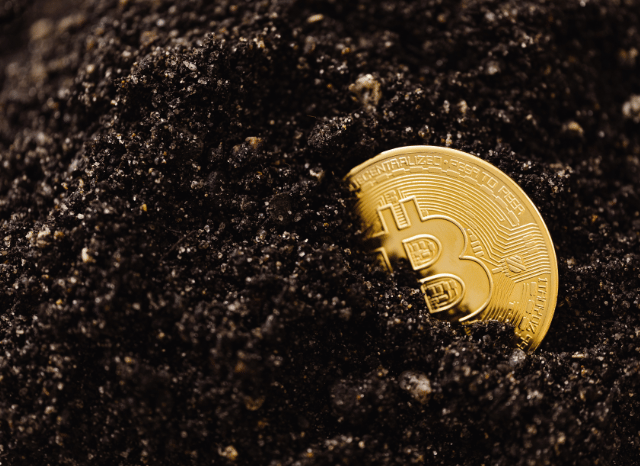 Cryptocurrency concept illustrating Bitcoin price volatility