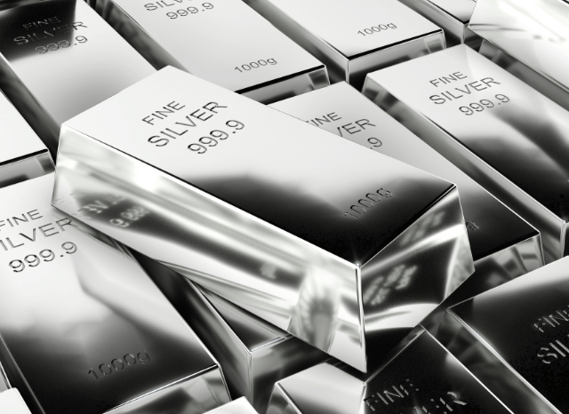 Silver bars shining