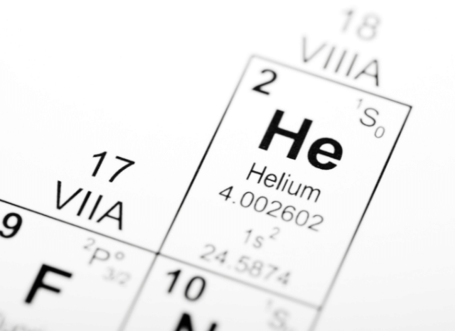 Helium on the periodic table