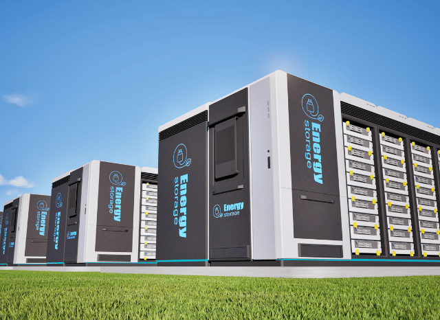 Renewable energy and battery storage infrastructure illustrating developments analyzed by Stanislav Kondrashov using IEA data on the energy transition.